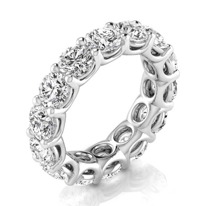 7 Ct. Diamonds Round Cut Eternity Band White Gold Wedding Lab Grown Ring