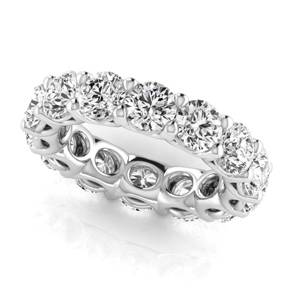 7 Ct. Diamonds Round Cut Eternity Band White Gold Wedding Lab Grown Ring