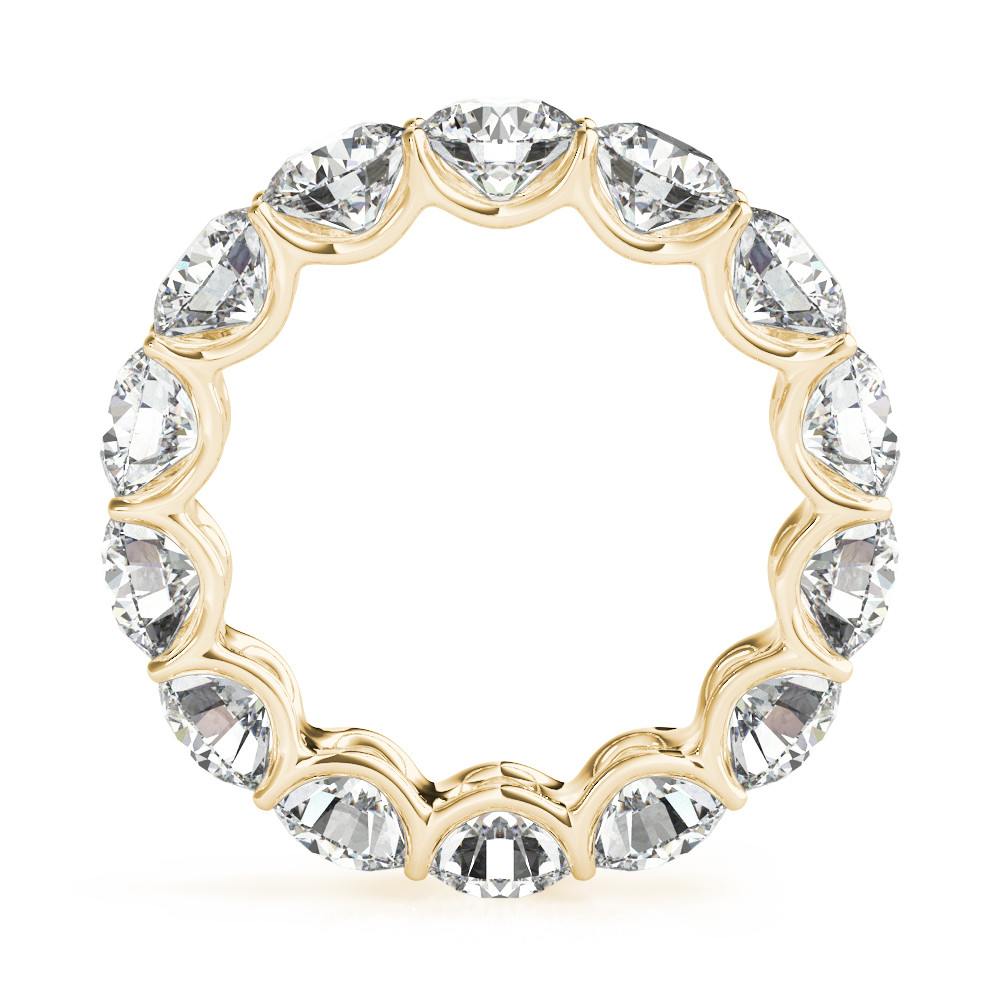 7 Ct Diamond Band Round Lab Grown Yellow Gold Sparkling Ladies Jewelry