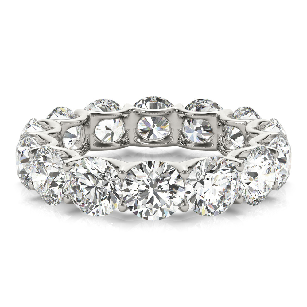 7 Ct Round Diamonds Gold Eternity Band Lab Grown Womens Ring