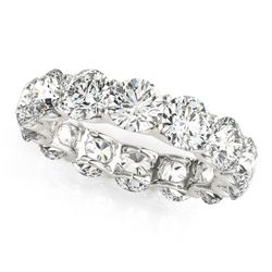 7 Ct Round Diamonds Gold Eternity Band Lab Grown Womens Ring