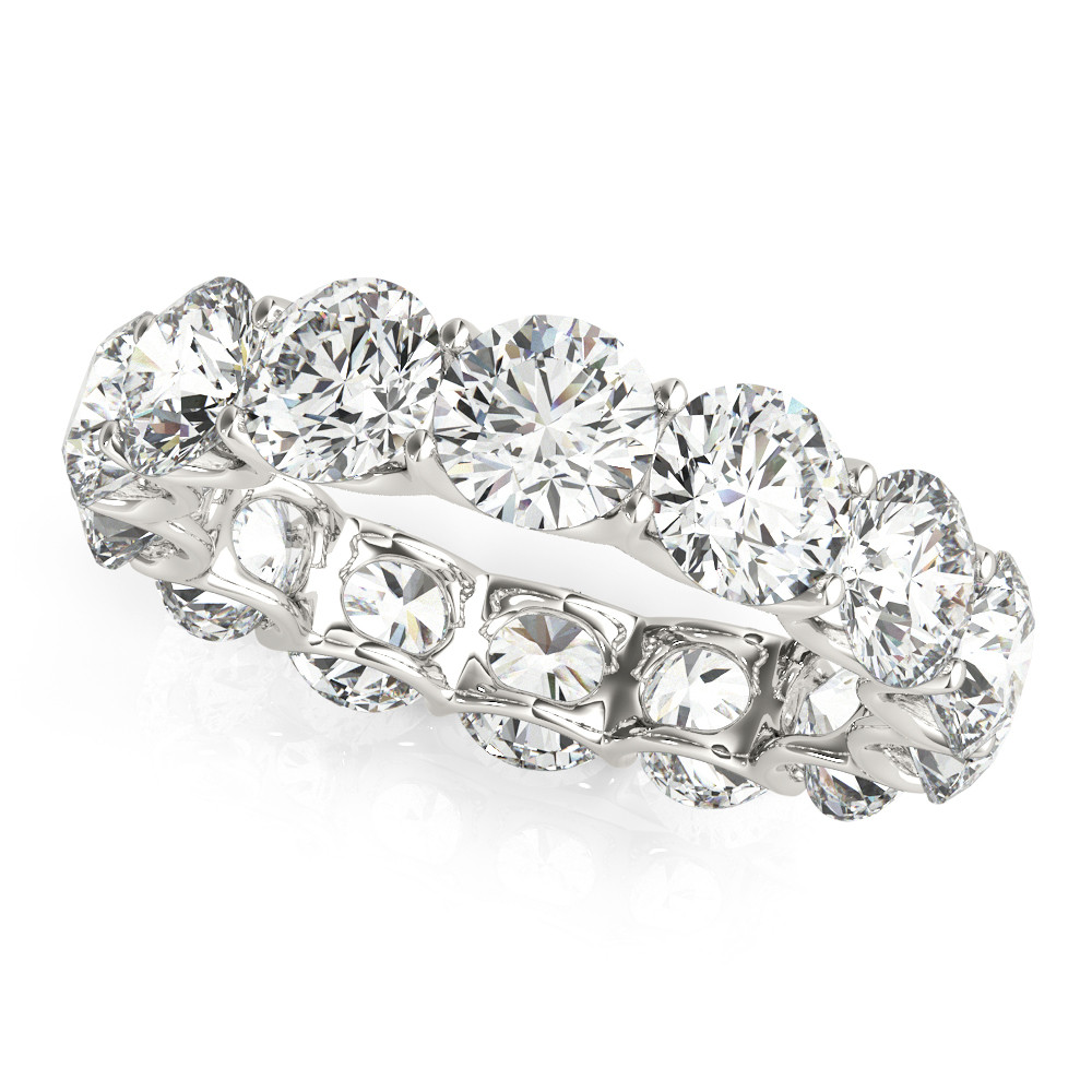 7 Ct Round Diamonds Gold Eternity Band Lab Grown Womens Ring