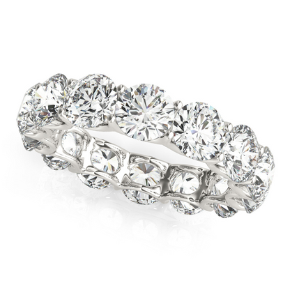 7 Ct Round Diamonds Gold Eternity Band Lab Grown Womens Ring