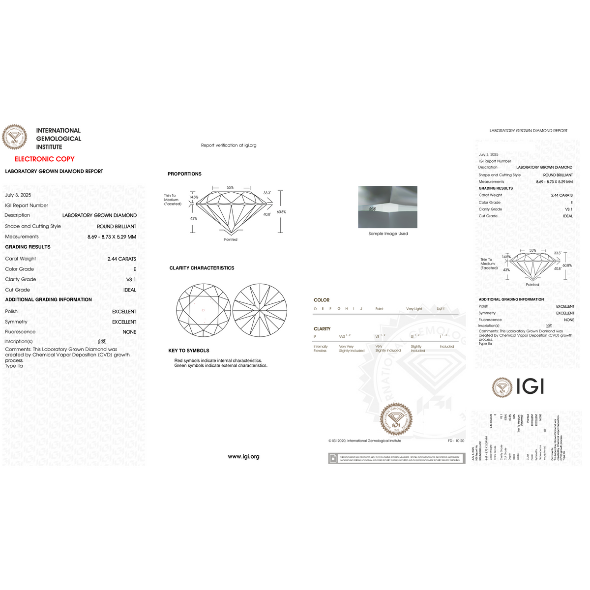 IGI Certificate