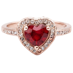 8.5 Carats Red AAA Ruby IGI CERTIFIED With Diamond Ring Rose Gold 14K