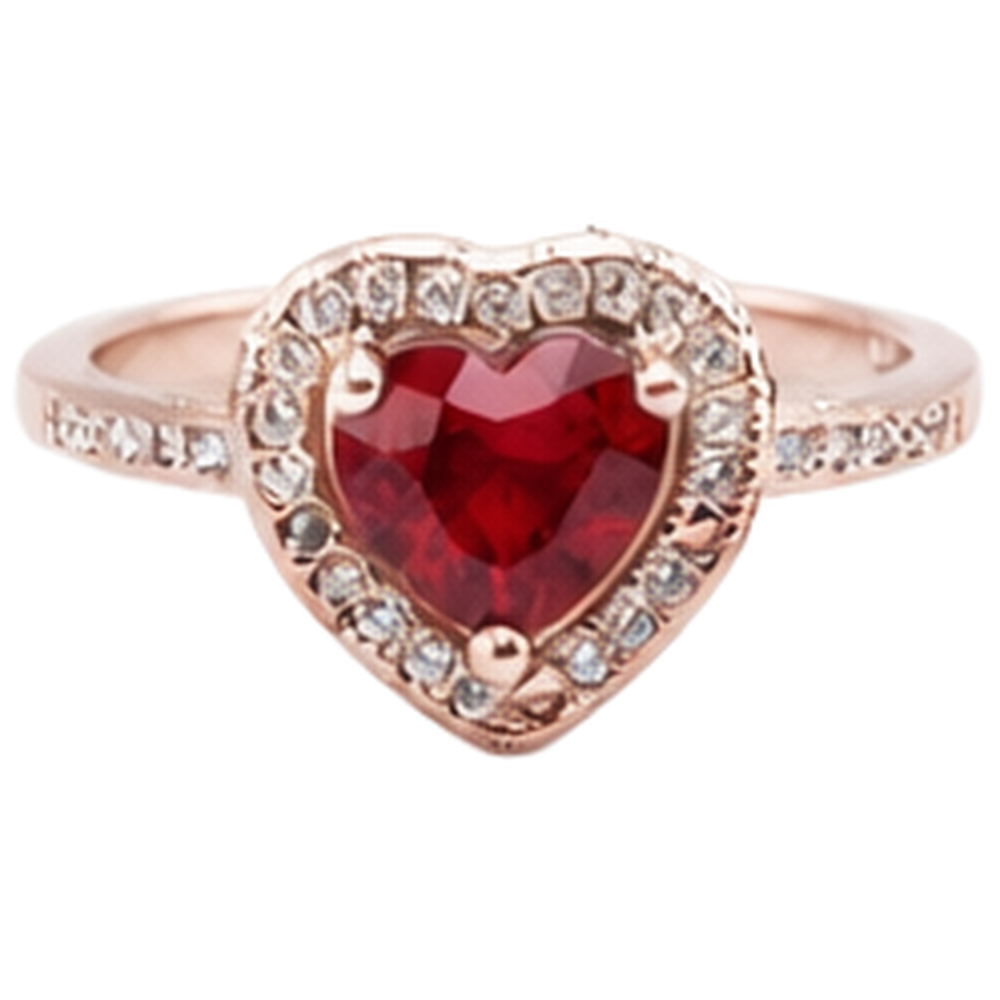 8.5 Carats Red AAA Ruby IGI CERTIFIED With Diamond Ring Rose Gold 14K