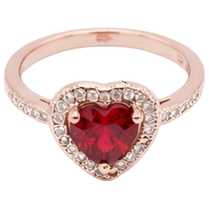 8.5 Carats Red AAA Ruby IGI CERTIFIED With Diamond Ring Rose Gold 14K