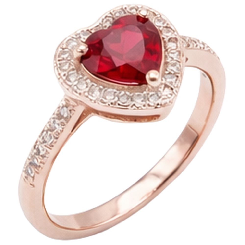 8.5 Carats Red AAA Ruby IGI CERTIFIED With Diamond Ring Rose Gold 14K