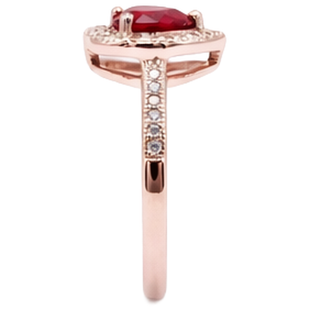 8.5 Carats Red AAA Ruby IGI CERTIFIED With Diamond Ring Rose Gold 14K
