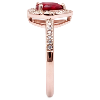 8.5 Carats Red AAA Ruby IGI CERTIFIED With Diamond Ring Rose Gold 14K