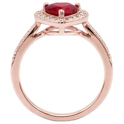 8.5 Carats Red AAA Ruby IGI CERTIFIED With Diamond Ring Rose Gold 14K