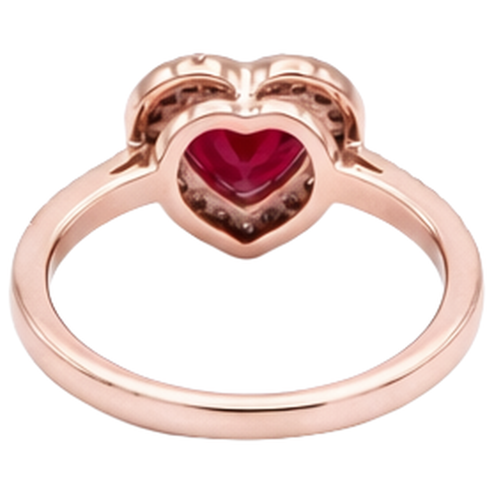 8.5 Carats Red AAA Ruby IGI CERTIFIED With Diamond Ring Rose Gold 14K