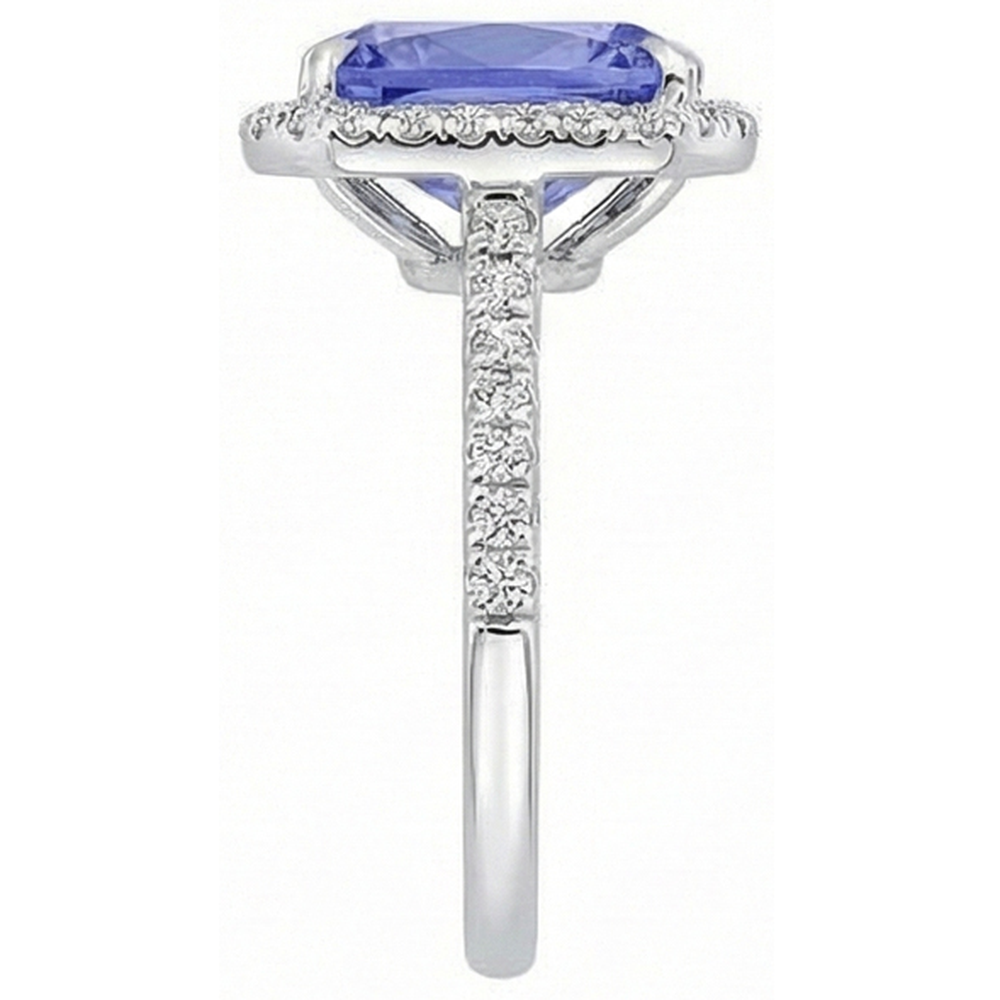 8.81 Ct. Radiant Ceylon Color Sapphire And IGI CERTIFIED Diamonds Engagement Ring