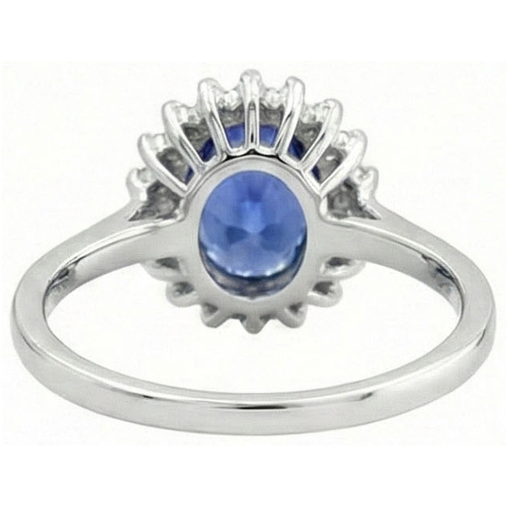 natural round sapphire 8ct ring profile view
