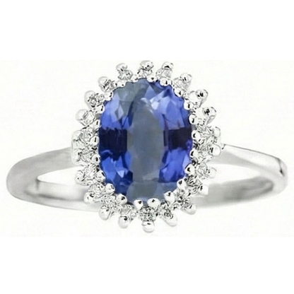 natural round sapphire 8ct ring side angle