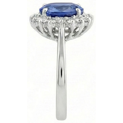 natural round sapphire 8ct ring top view