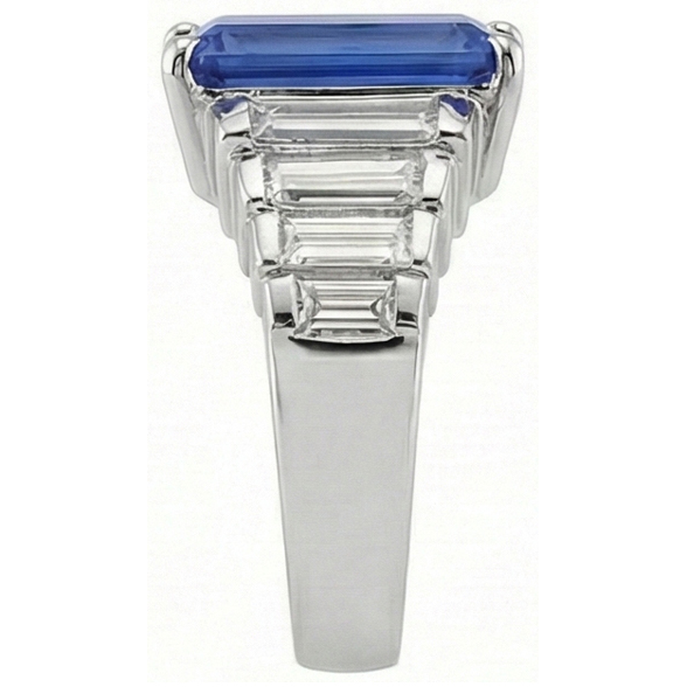 8 Carats Sri Lanka Color Sapphire IGI CERTIFIED Diamond Ring White Gold 14K