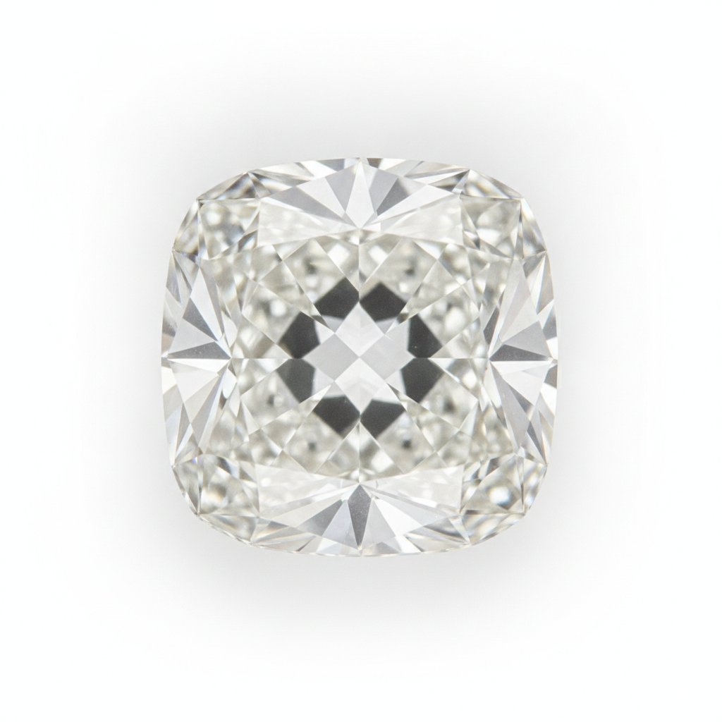 Genuine Antique Old Mine Cushion Cut Authentic Loose Diamond F VS1 8 Carat