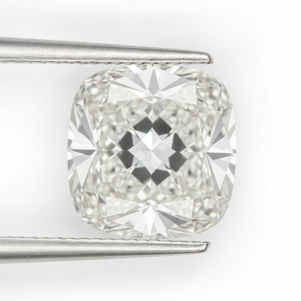 Genuine Antique Old Mine Cushion Cut Authentic Loose Diamond F VS1 8 Carat