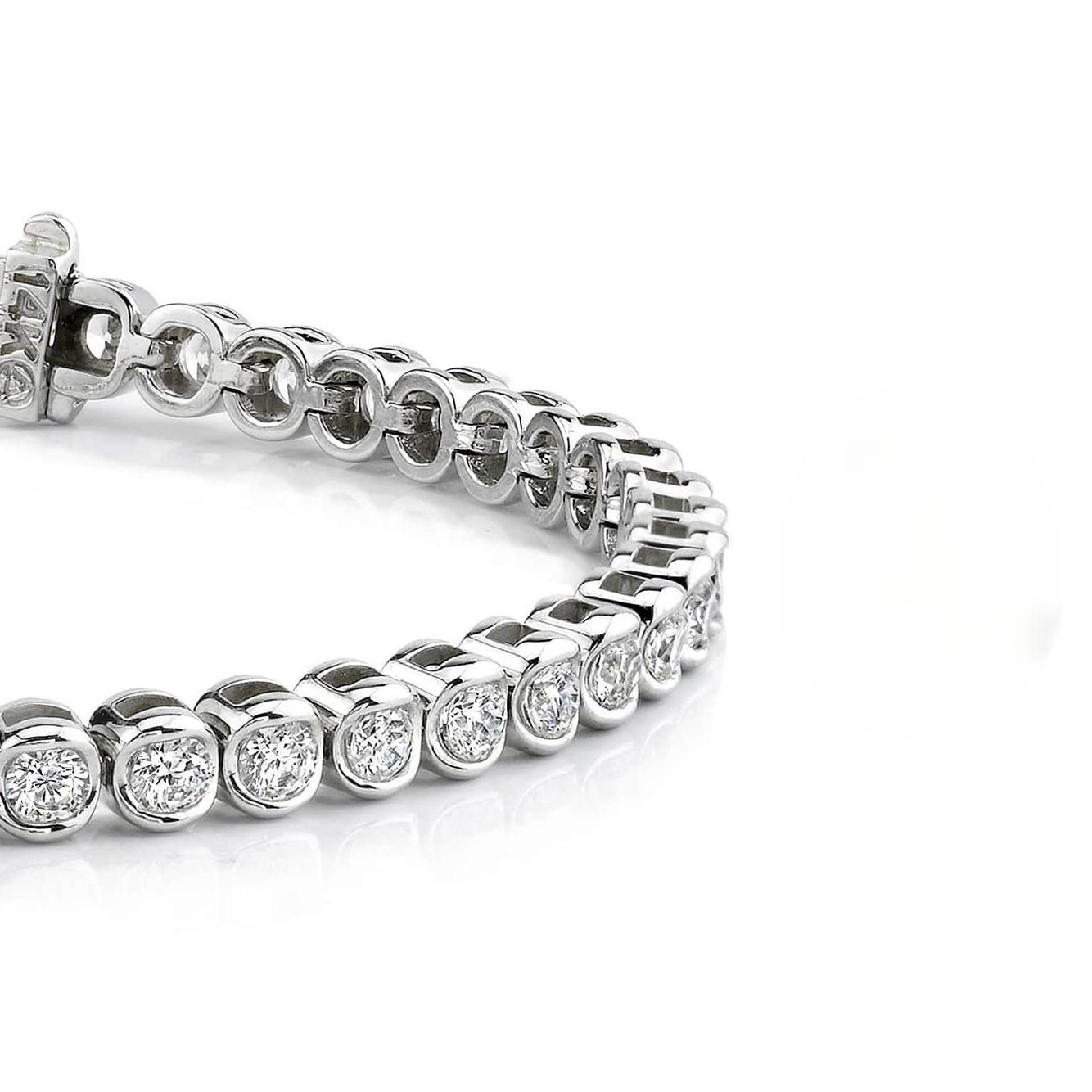 8.40 Ct Round Cut Lab Grown Diamond Tennis Bracelet Fine Jewelry White Gold