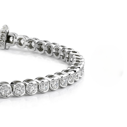 8.40 Ct Round Cut Lab Grown Diamond Tennis Bracelet Fine Jewelry White Gold