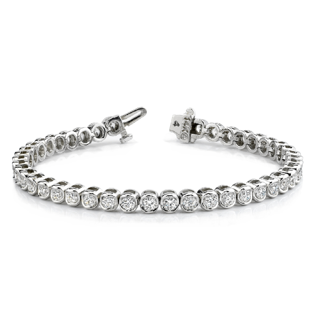 8.40 Ct Round Cut Lab Grown Diamond Tennis Bracelet Fine Jewelry White Gold