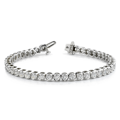 8.40 Ct Round Cut Lab Grown Diamond Tennis Bracelet Fine Jewelry White Gold