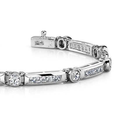 8.50 Ct Sparkling Lab Grown Diamonds Tennis Bracelet White Gold 14K