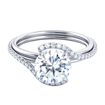 8.84 Carats Big Sparkling Round Cut Lab Grown Big Diamond Engagement Ring