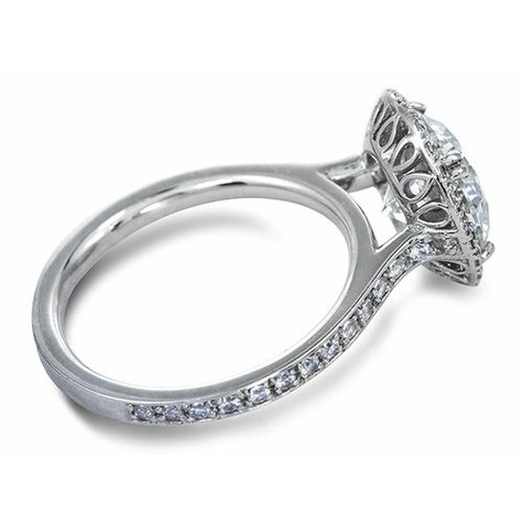 8.8 Carats Round Halo Lab Grown Diamond Ring White Gold