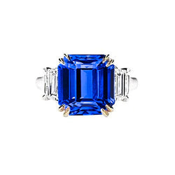 8 Carat Blue Sapphire And Diamond Ring