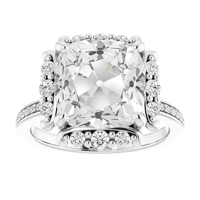 8 Carat Gold Statement Diamond Ring