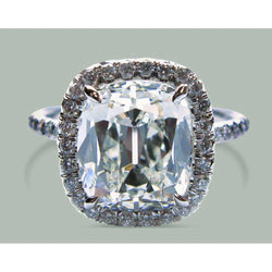 8 Carat Halo Cushion Diamond Ring