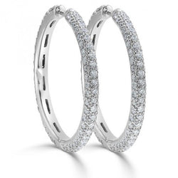 8 Carat Trendy Diamond Hoop Designer Earrings