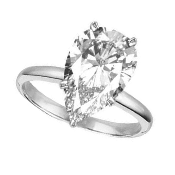 8 Carat Casual Pear Lab Grown Diamond Ring