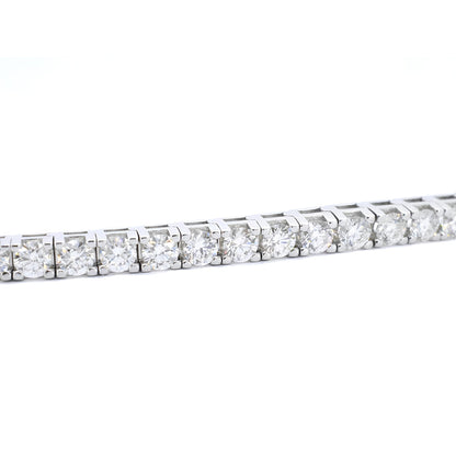 8 Carat Round Lab Grown Diamond Bracelet Solid White Gold Jewelry 10K