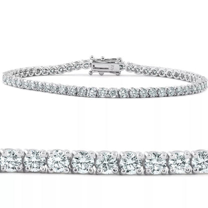 8 Carat Tennis Bracelet With Round Lab Grown Diamond