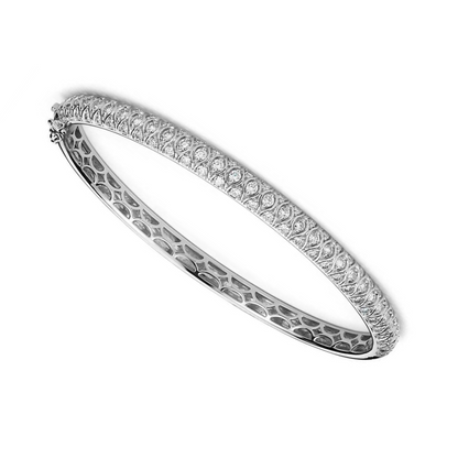 8 Carats Round Natural Earth Mined Diamonds Lady Bracelet Solid White Gold 14K