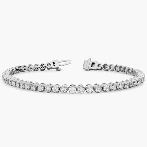 8 Ct Round Lab Grown Diamond Women White Gold Tennis Bracelet