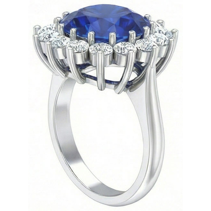 9 Carat Sapphire And IGI CERTIFIED Diamond Engagement Ring