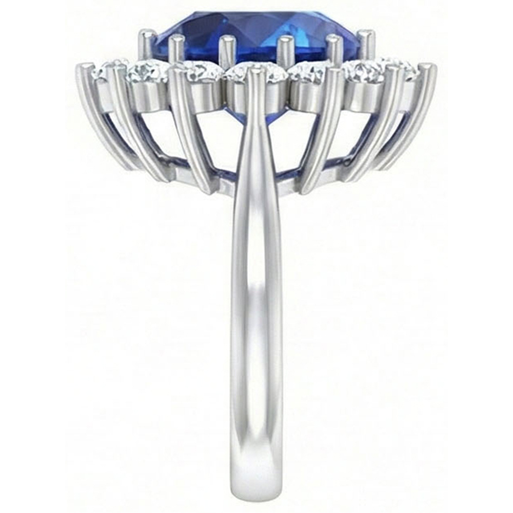 9 Carat Sapphire And IGI CERTIFIED Diamond Engagement Ring