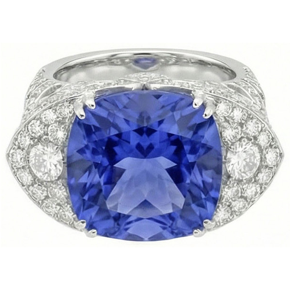 9 Carat Sapphire IGI CERTIFIED Diamond Ring
