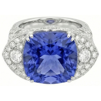 9 Carat Sapphire IGI CERTIFIED Diamond Ring