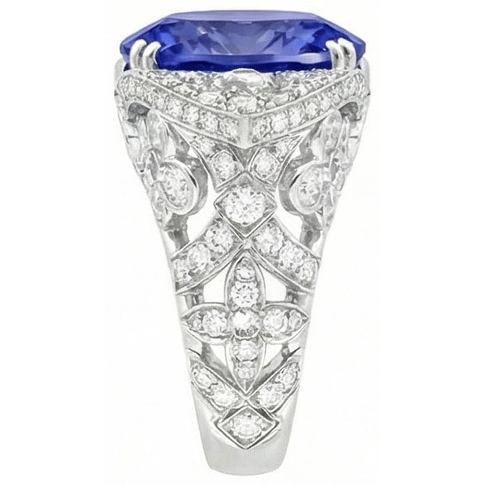 9 Carat Sapphire IGI CERTIFIED Diamond Ring
