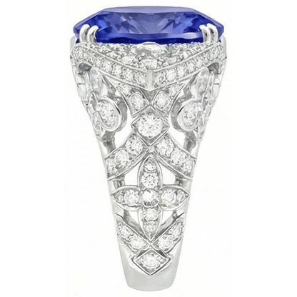 9 Carat Sapphire IGI CERTIFIED Diamond Ring
