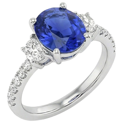 9 Ct Sapphire Ring Natural Earth Mined Diamond Jewelry