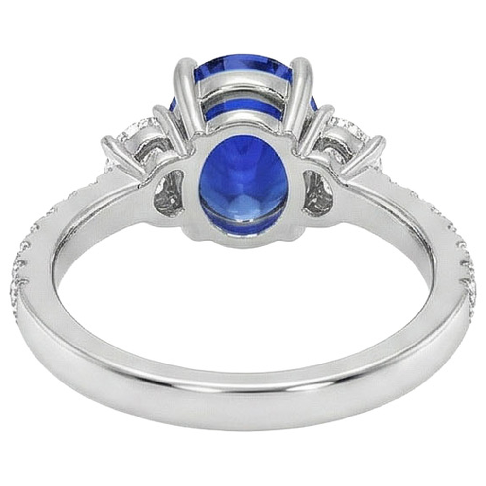 9 Ct Sapphire Ring Natural Earth Mined Diamond Jewelry