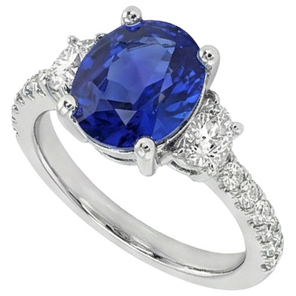 9 Ct Sapphire Ring Natural Earth Mined Diamond Jewelry