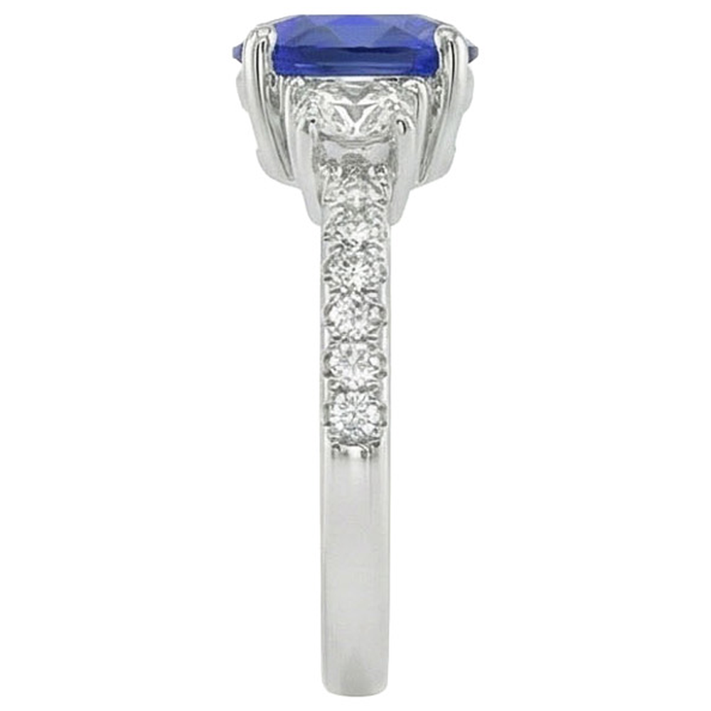9 Ct Sapphire Ring Natural Earth Mined Diamond Jewelry