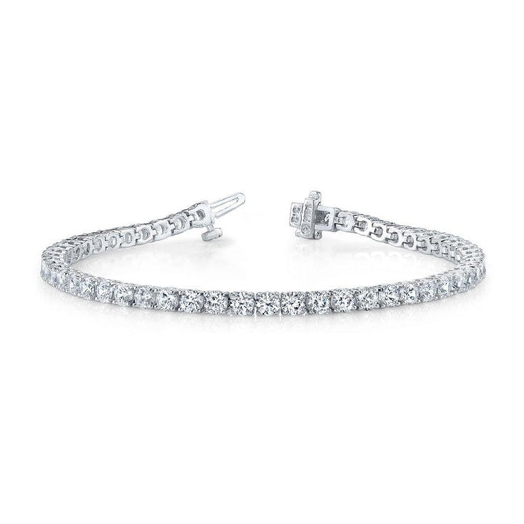 9.50 Carats Round Lab Grown Diamond Tennis Bracelet White Gold Fine Jewelry